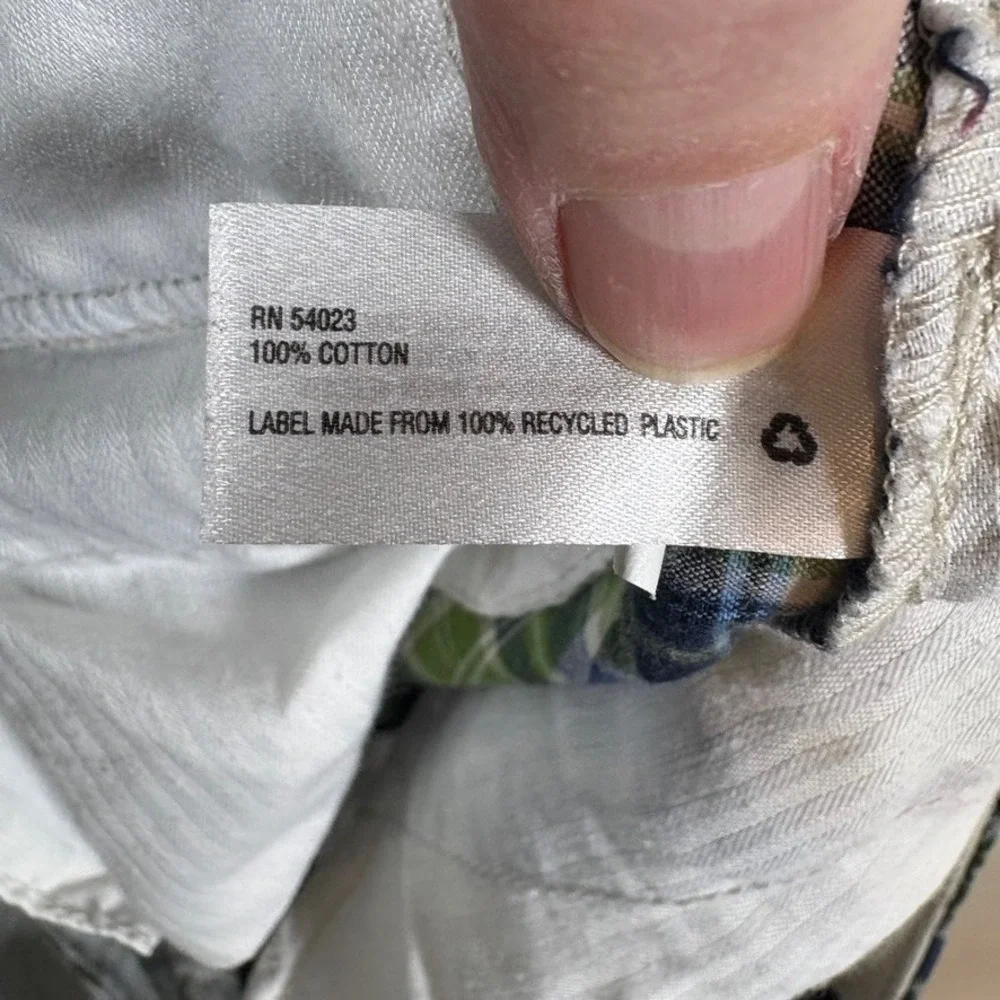 Gap Kids‎ Boys Cargo Shorts 14 Husky Green Plaid Casual Preppy Classic Utility